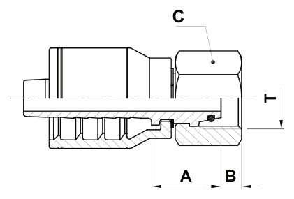 [F2-0416-DHFS] Texcel F2-0416-DHFS - 1/4 in M16 x 1.5 DKOS Female Swivel Hose End