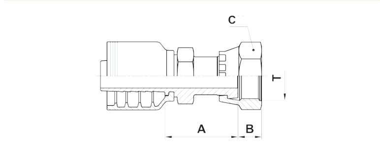 Texcel F4-0810-OFS - 1/2 in ORFS Female Swivel Hose End