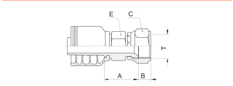 Texcel F4-1024-KFS - 5/8 in M24 x 1.5 Komatsu Female Swivel 30° Seat Hose End